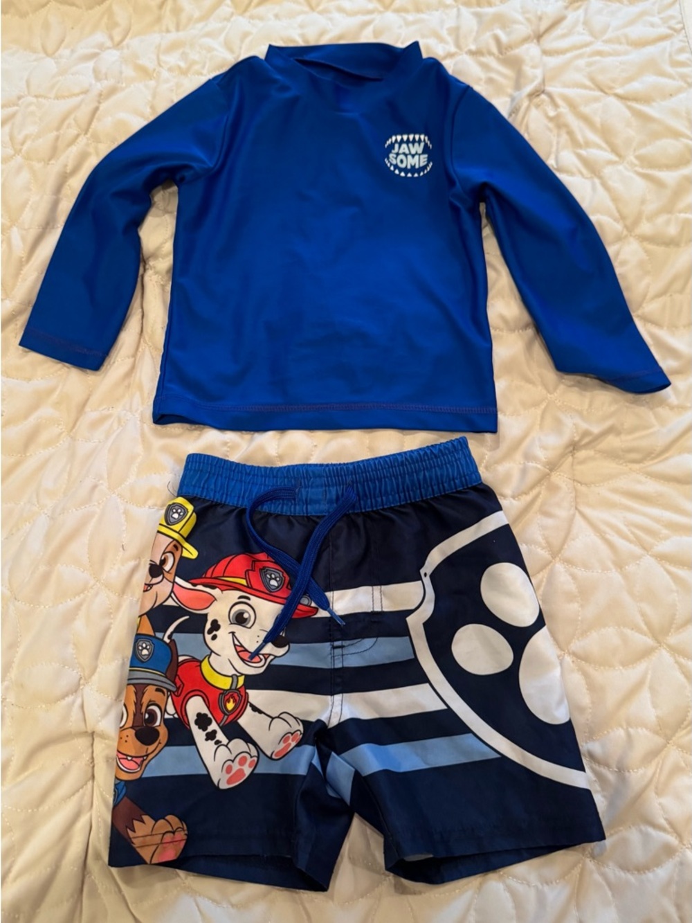 Paw Patrol Toddler Swim Set 12–18M Rash Guard + Trunks 🐾